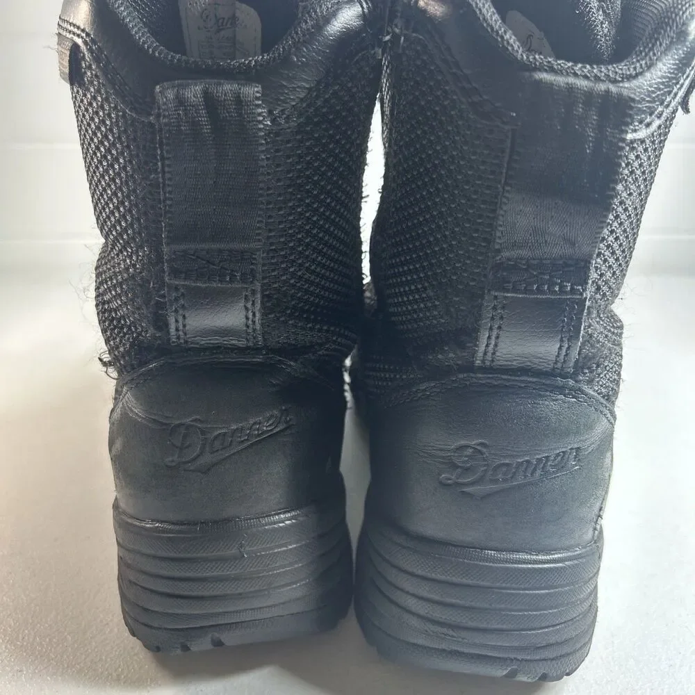 Danner Scorch Mens Boots Sz 9 D Black 8” Combat Breathable Tactical Side Zip